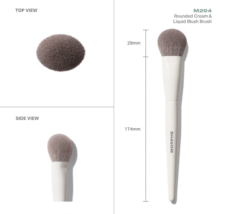 M204 Rounded Cream & Liquid Blush Brush - Image 4