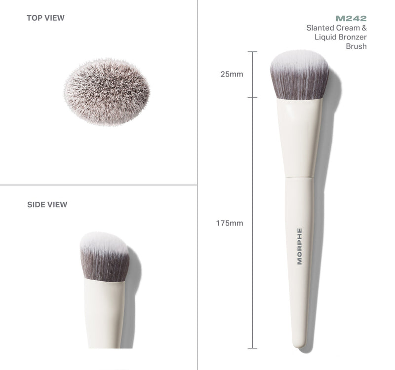 M242 Slanted Cream & Liquid Bronzer Brush - Image 4