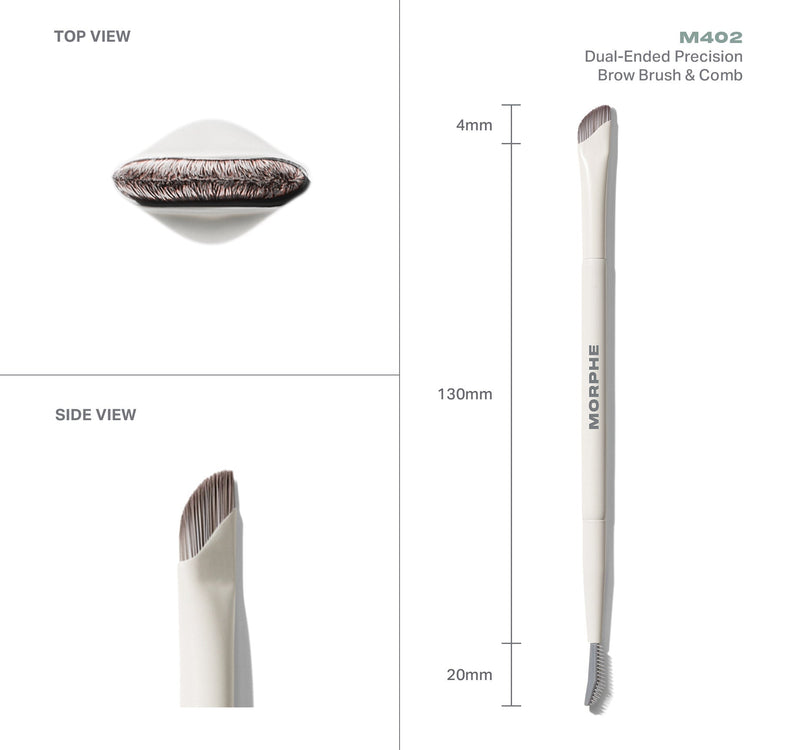 M402 Dual-Ended Precision Brow Brush & Comb - Image 4