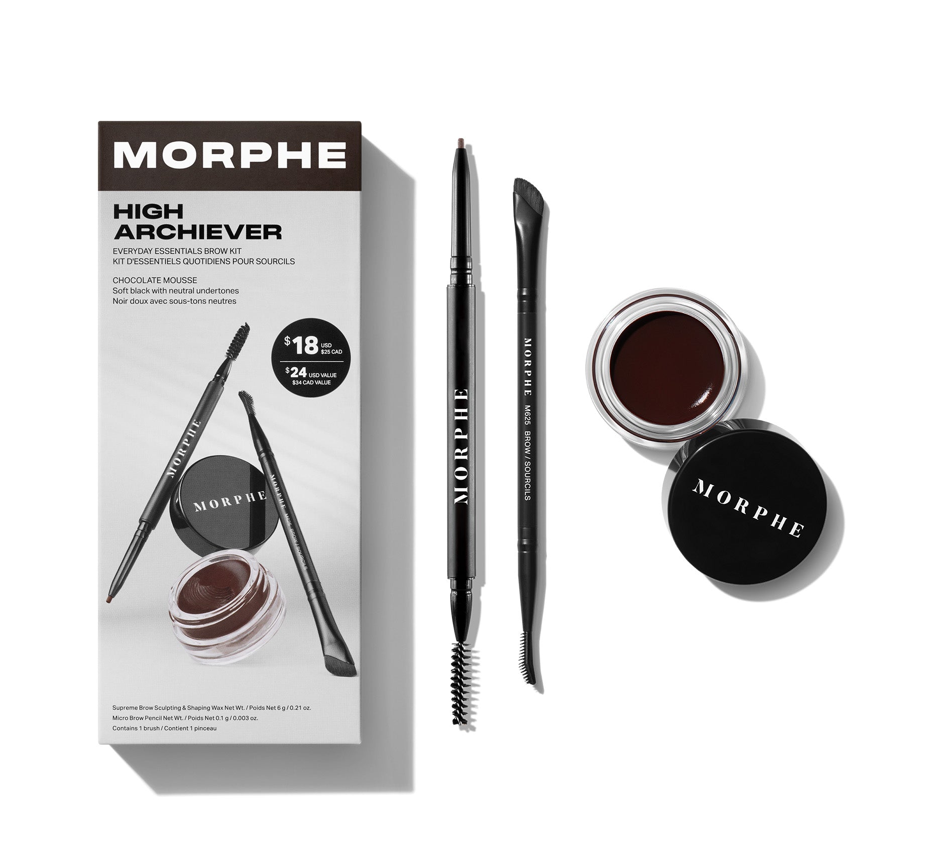 High Archiever Everyday Essentials Brow Kit - Chocolate Mousse