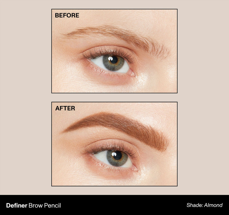 Definer Dual-Ended Brow Pencil & Spoolie - Almond - Image 5