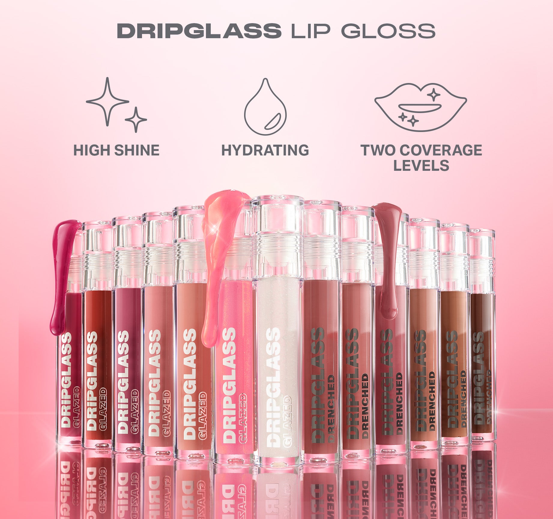 Dripglass Glazed High Shine Lip Gloss - Nude Gleam - Image 9