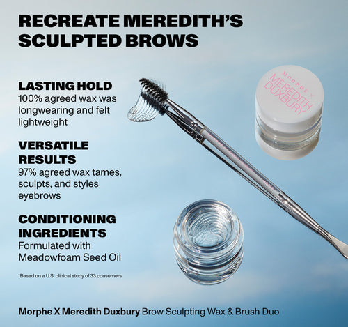 Morphe X Meredith Duxbury Brow Sculpting Wax And Brush Duo, view larger image-view-5