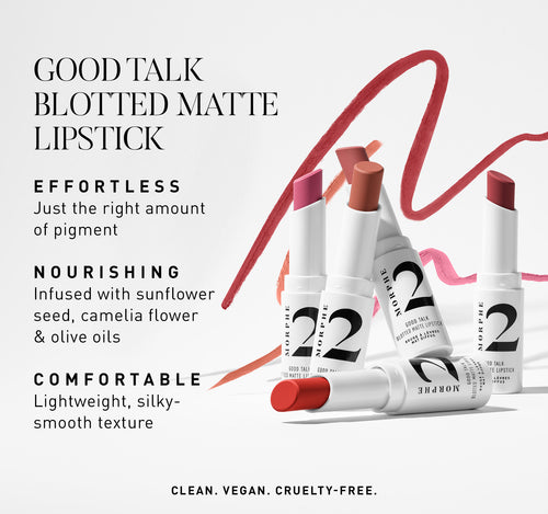 Good Talk Soft Matte Lipstick / Red Sunset - Product Infographic 2, view larger image-view-5