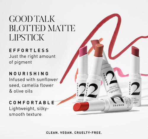 Good Talk Soft Matte Lipstick / Pink Pucker - Product Infographic 2, view larger image-view-5